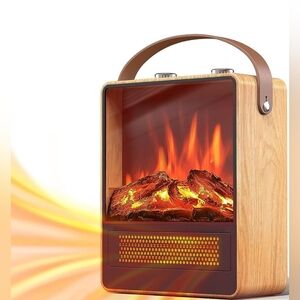 Portable Electric Fireplace Heater with Handle